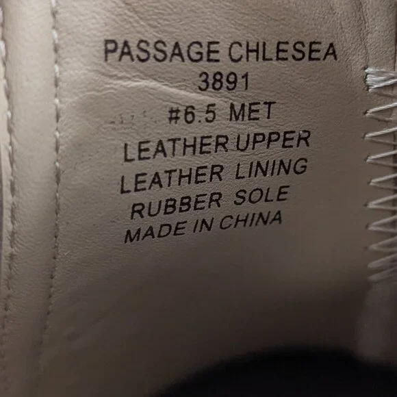 ABEO Passage Women's Chelsea Boot Size 6.5 Ivory Leather